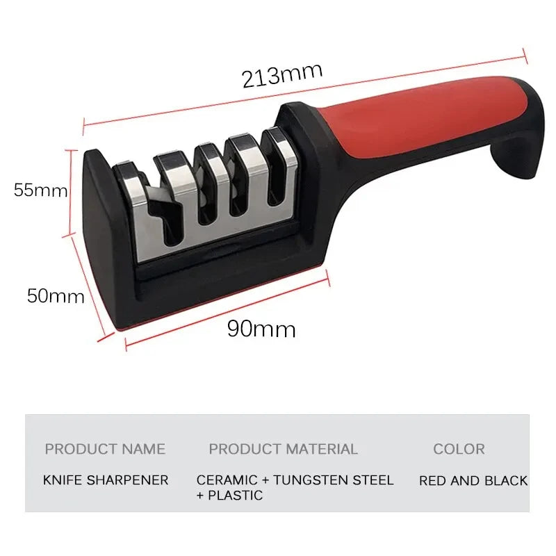 Kitchen 3/4-Segment Knife Sharpener Household Multi-Functional Hand-Held 3/4-Purpose Black Sharpening Stone Kitchen 3/4-Segment Knife Sharpener Household Multi-Functional Hand-Held 3/4-Purpose Black Sharpening Stone