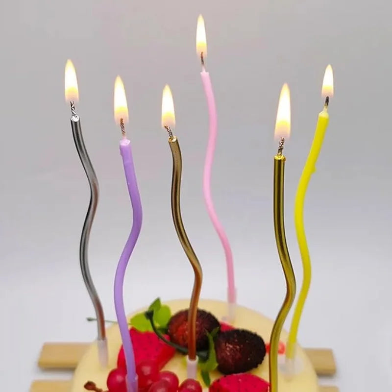 6Pcs/set Curved Cake Candles Birthday Baby Shower Gender Reveal Cupcake Decorating Candle Toppers Wedding Party Decorative 6Pcs/set Curved Cake Candles Birthday Baby Shower Gender Reveal Cupcake Decorating Candle Toppers Wedding Party Decorative