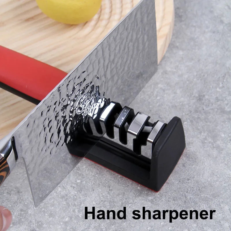 Kitchen 4-Segment Knife Sharpener Household Multi-Functional Hand-Held 4-Purpose Black Sharpening Stone Quick Knife Sharpener Kitchen 4-Segment Knife Sharpener Household Multi-Functional Hand-Held 4-Purpose Black Sharpening Stone Quick Knife Sharpener