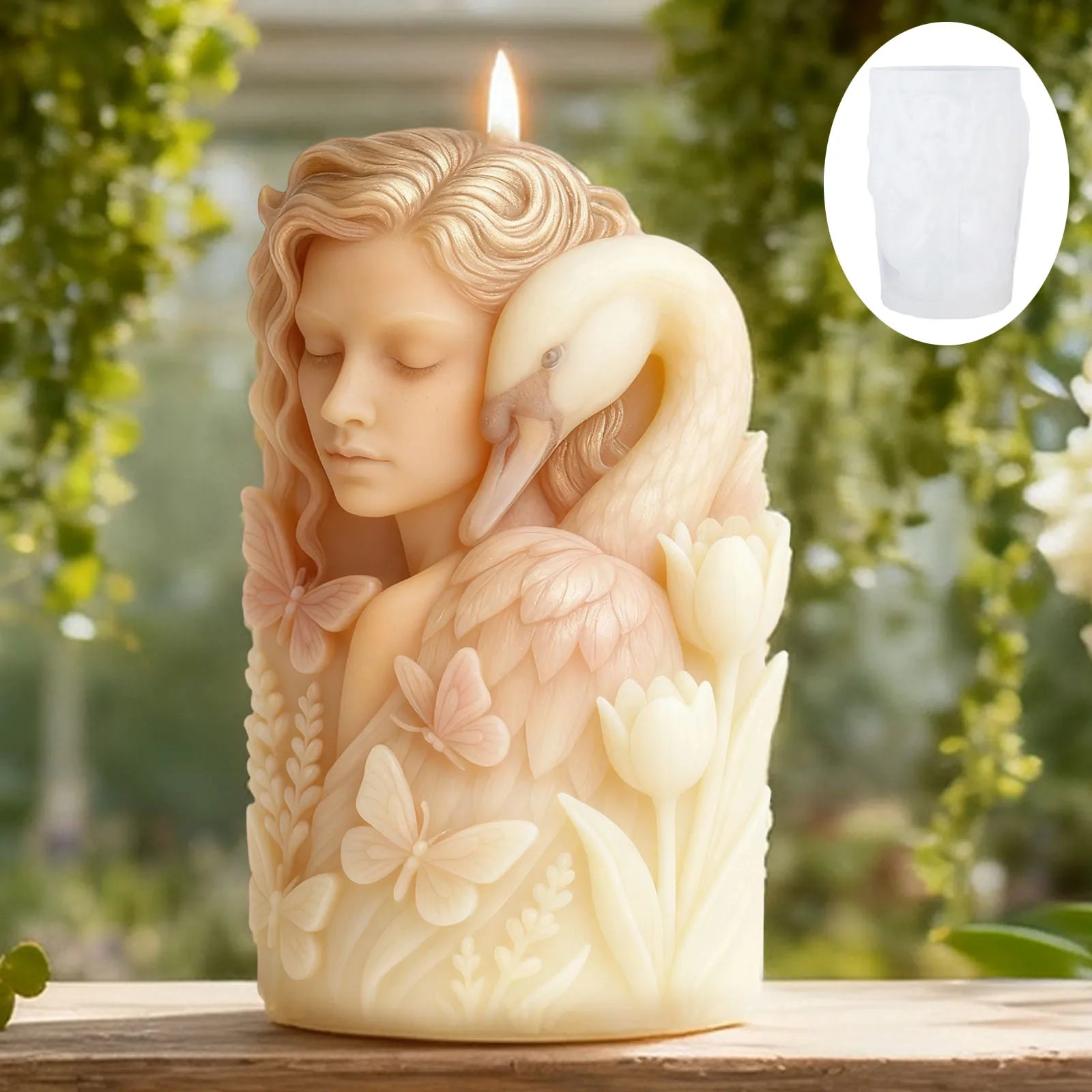 Elegant swan goddess candle mold, durable and reusable silicone mold, suitable for home décor and Christmas decorations. Elegant swan goddess candle mold, durable and reusable silicone mold, suitable for home décor and Christmas decorations.