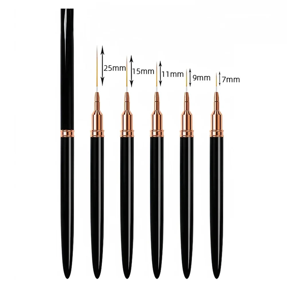 Nail Brush Pen 5pcs/set Nail Art Liner Brushes Set Elongated Striping Drawing Professional Nail Brush Pen 5pcs/set Nail Art Liner Brushes Set Elongated Striping Drawing Professional