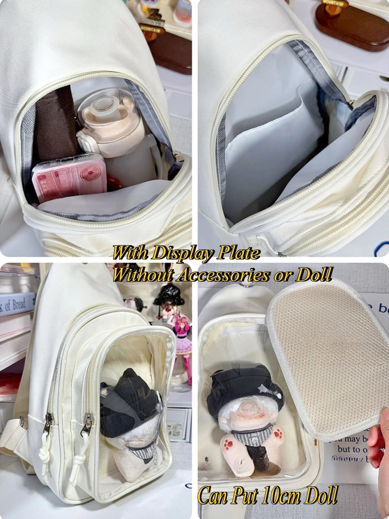 Kawaii Japanese Itabag Girls Soft Nylon Backpack Crossbody Bags 10CM Doll Ita Bag Women With Display Plate Cross Body Sling Bag Kawaii Japanese Itabag Girls Soft Nylon Backpack Crossbody Bags 10CM Doll Ita Bag Women With Display Plate Cross Body Sling Bag