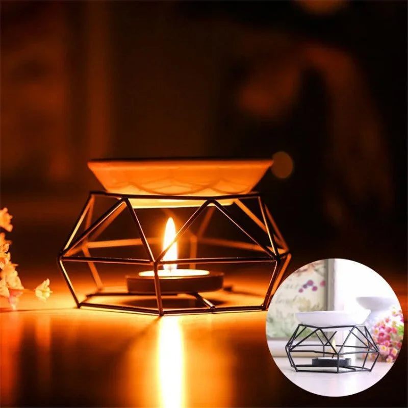 Nordic Candle Holder Aromatherapy Ceramic Oil Lamp Stainless Steel Base Aroma Burner Home Decoration Ornament Meditation Gift Nordic Candle Holder Aromatherapy Ceramic Oil Lamp Stainless Steel Base Aroma Burner Home Decoration Ornament Meditation Gift