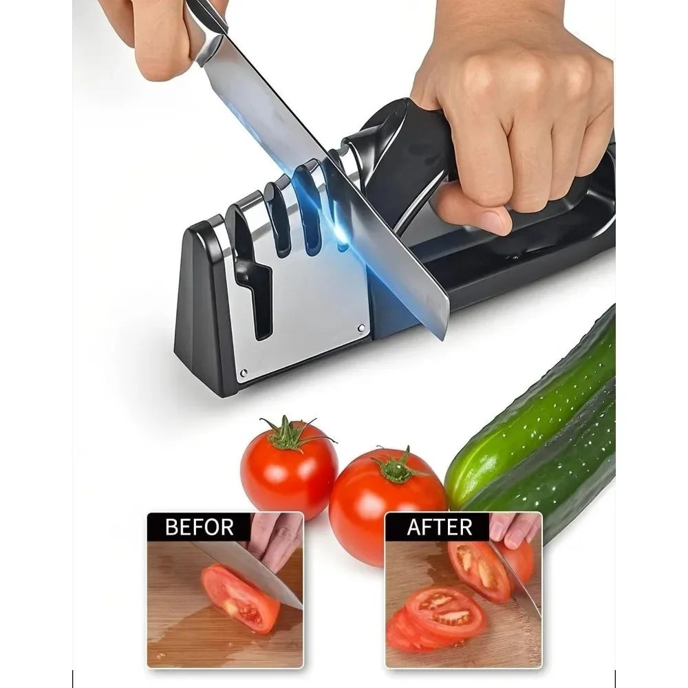 Kitchen Knife Sharpener 4 Segment Household Multi-Functional Knife Sharpener Hand-Held Sharpening Stone Kitchen Gadgets Supplies Kitchen Knife Sharpener 4 Segment Household Multi-Functional Knife Sharpener Hand-Held Sharpening Stone Kitchen Gadgets Supplies