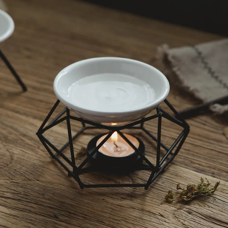 Nordic Candle Holder Aromatherapy Ceramic Oil Lamp Stainless Steel Base Aroma Burner Home Decoration Ornament Meditation Gift Nordic Candle Holder Aromatherapy Ceramic Oil Lamp Stainless Steel Base Aroma Burner Home Decoration Ornament Meditation Gift