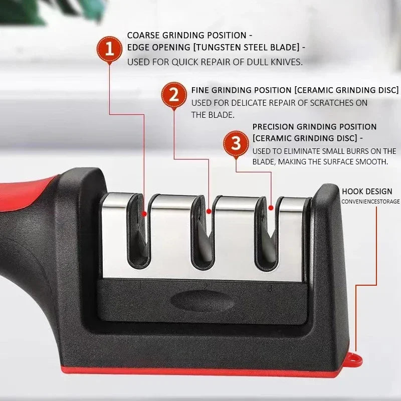 3 Segment Kitchen Knife Sharpener Household Multi-Functional Hand-Held 3/4-Purpose Black Sharpening Stone Sharp Knife Tools 3 Segment Kitchen Knife Sharpener Household Multi-Functional Hand-Held 3/4-Purpose Black Sharpening Stone Sharp Knife Tools