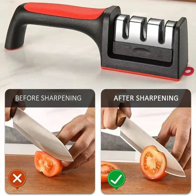 3 Segment Kitchen Knife Sharpener Household Multi-Functional Hand-Held 3/4-Purpose Black Sharpening Stone Sharp Knife Tools 3 Segment Kitchen Knife Sharpener Household Multi-Functional Hand-Held 3/4-Purpose Black Sharpening Stone Sharp Knife Tools