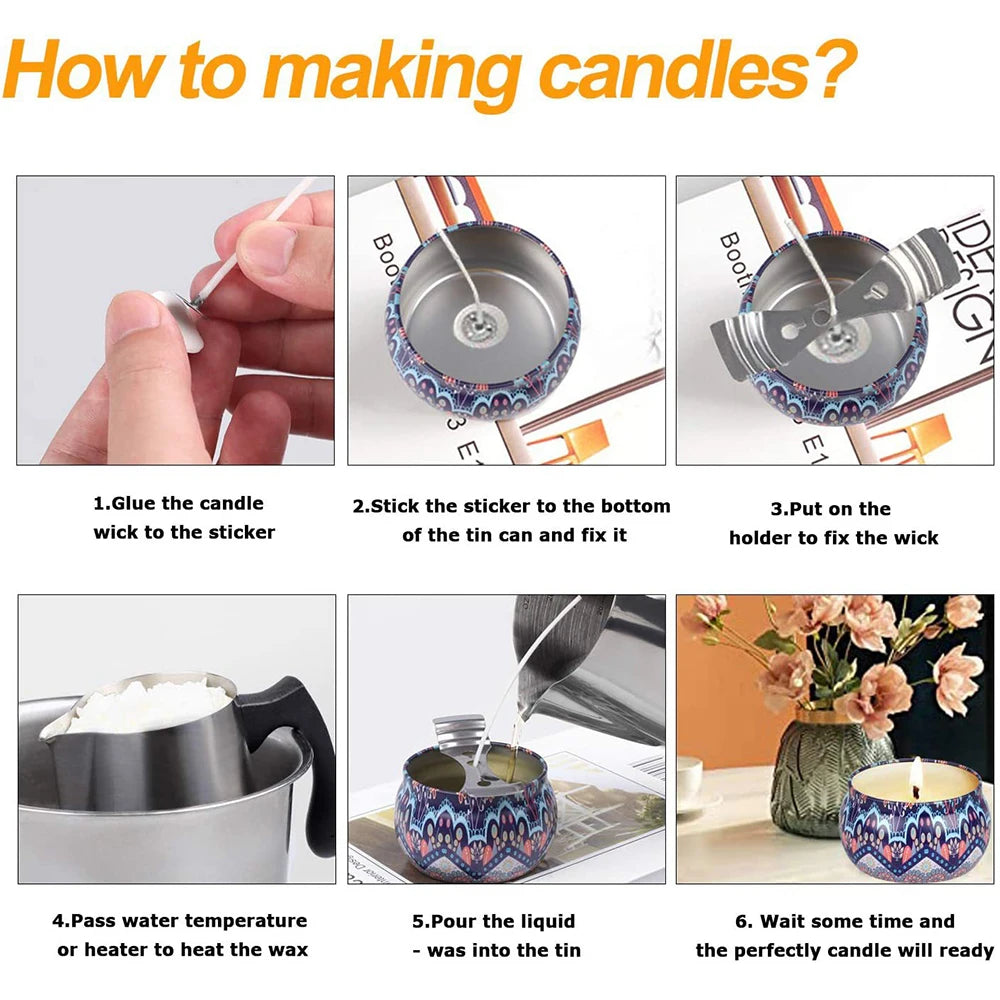 1 Set Candle Making Kit Pouring Pot Candle Making Supplies Tools Kit Diy Handmade Wax Candles with Wax Melting Hot Plate 1 Set Candle Making Kit Pouring Pot Candle Making Supplies Tools Kit Diy Handmade Wax Candles with Wax Melting Hot Plate