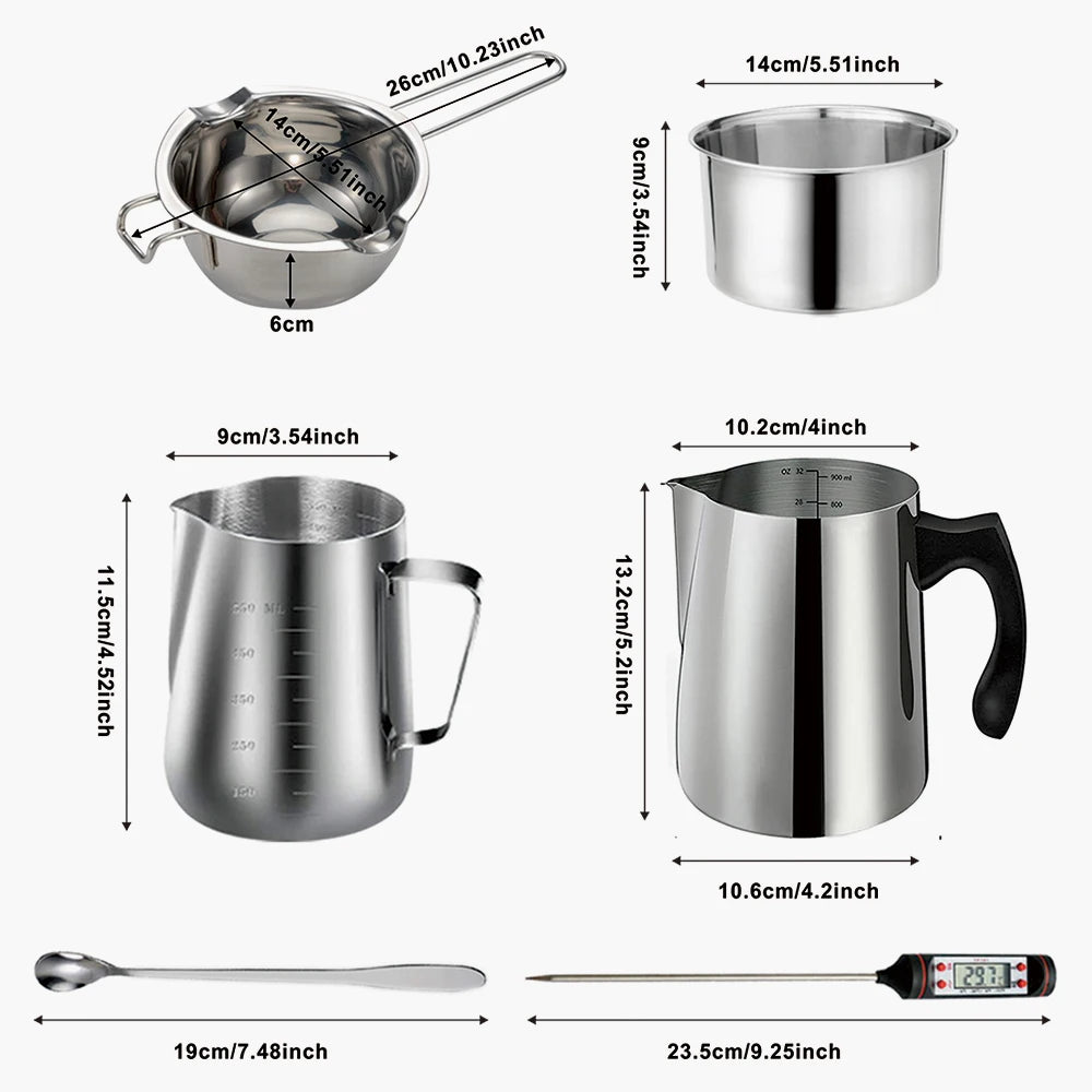1 Set Candle Making Kit Pouring Pot Candle Making Supplies Tools Kit Diy Handmade Wax Candles with Wax Melting Hot Plate 1 Set Candle Making Kit Pouring Pot Candle Making Supplies Tools Kit Diy Handmade Wax Candles with Wax Melting Hot Plate