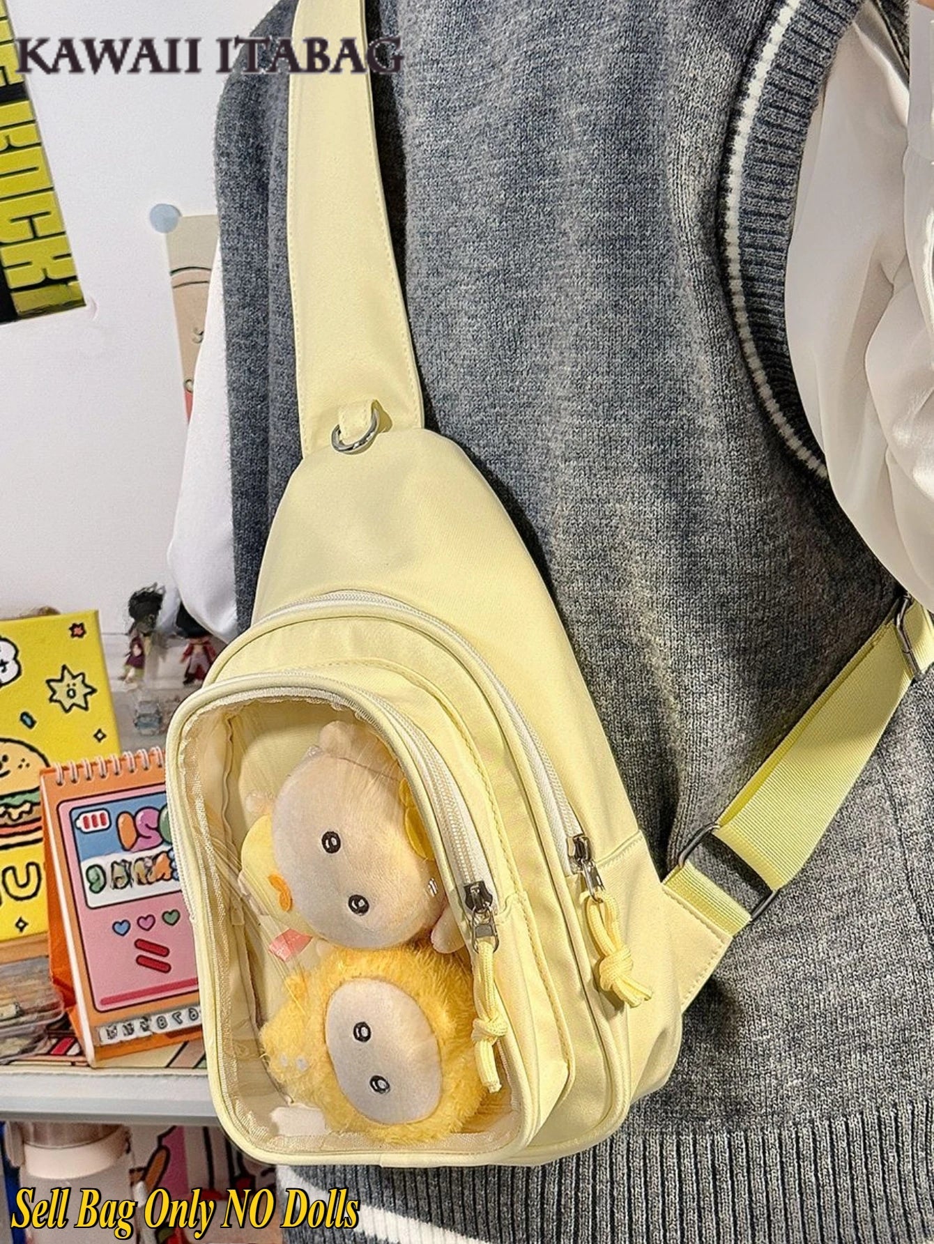 Kawaii Japanese Itabag Girls Soft Nylon Backpack Crossbody Bags 10CM Doll Ita Bag Women With Display Plate Cross Body Sling Bag Kawaii Japanese Itabag Girls Soft Nylon Backpack Crossbody Bags 10CM Doll Ita Bag Women With Display Plate Cross Body Sling Bag