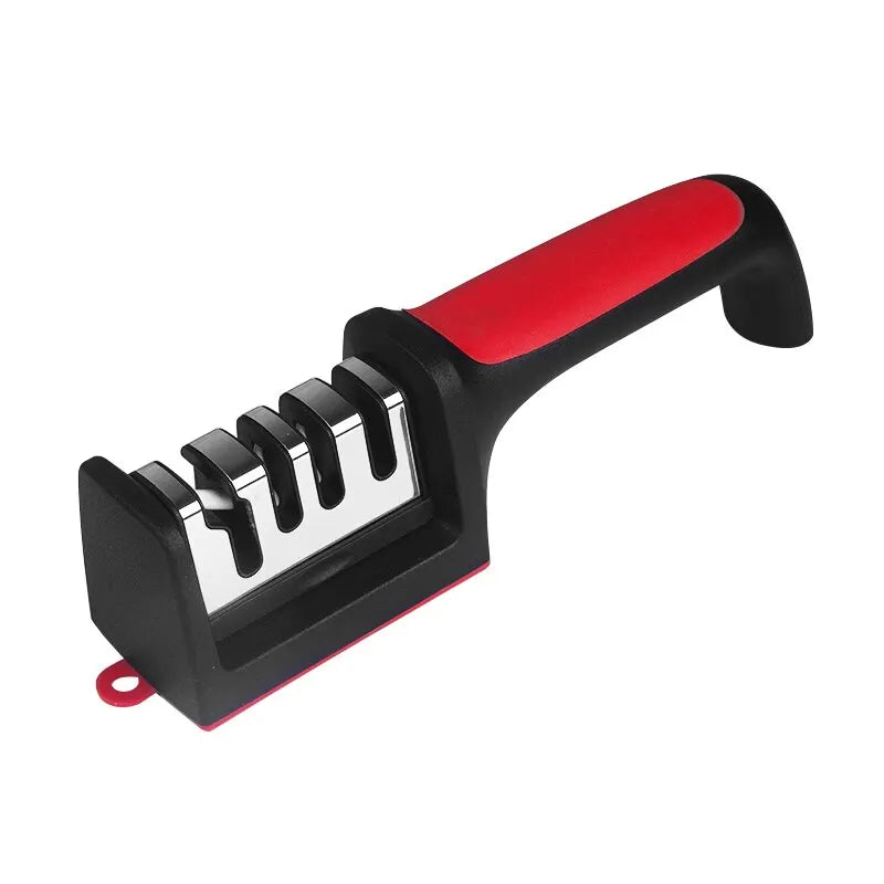 Kitchen 3/4-Segment Knife Sharpener Household Multi-Functional Hand-Held 3/4-Purpose Black Sharpening Stone Kitchen 3/4-Segment Knife Sharpener Household Multi-Functional Hand-Held 3/4-Purpose Black Sharpening Stone