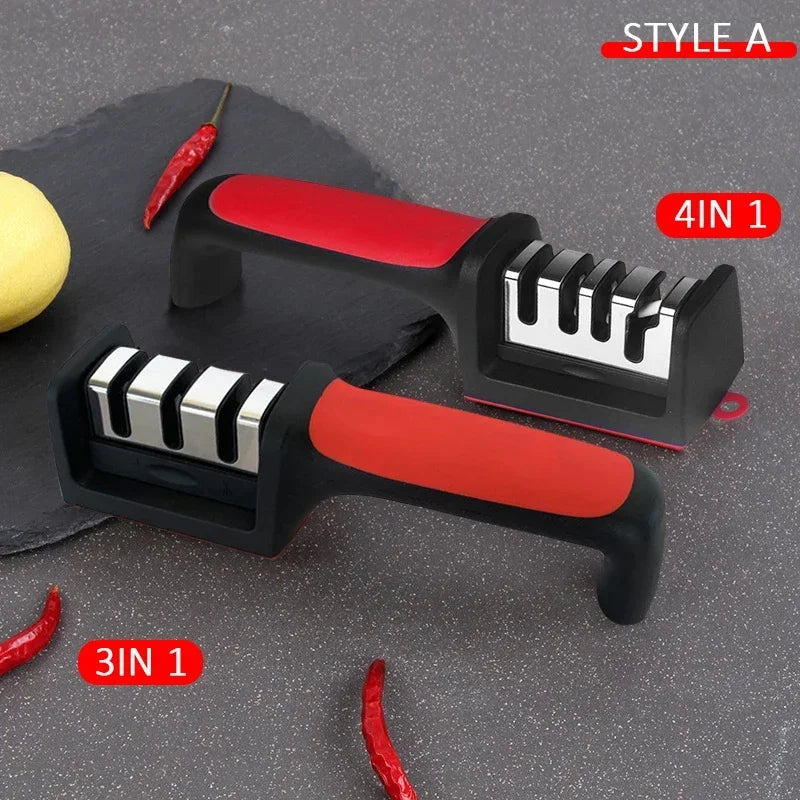3 Segment Kitchen Knife Sharpener Household Multi-Functional Hand-Held 3/4-Purpose Black Sharpening Stone Sharp Knife Tools 3 Segment Kitchen Knife Sharpener Household Multi-Functional Hand-Held 3/4-Purpose Black Sharpening Stone Sharp Knife Tools