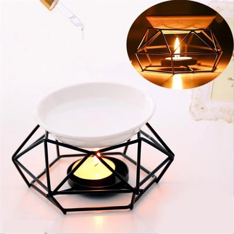 Nordic Candle Holder Aromatherapy Ceramic Oil Lamp Stainless Steel Base Aroma Burner Home Decoration Ornament Meditation Gift Nordic Candle Holder Aromatherapy Ceramic Oil Lamp Stainless Steel Base Aroma Burner Home Decoration Ornament Meditation Gift