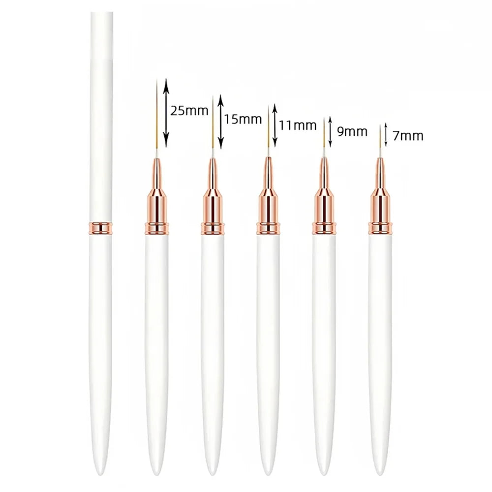 Nail Brush Pen 5pcs/set Nail Art Liner Brushes Set Elongated Striping Drawing Professional Nail Brush Pen 5pcs/set Nail Art Liner Brushes Set Elongated Striping Drawing Professional