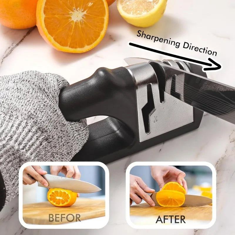Kitchen 4 Segment Knife Sharpener Multifunctional Portable Non-slip Base Knife Sharpener Household Kitchen Gadgets Accessories Kitchen 4 Segment Knife Sharpener Multifunctional Portable Non-slip Base Knife Sharpener Household Kitchen Gadgets Accessories