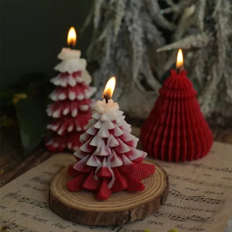 Handmade Christmas Tree Candles for Christmas Party Home Decoration and Holiday Gift Ornaments Fragrance Souvenirs Handmade Christmas Tree Candles for Christmas Party Home Decoration and Holiday Gift Ornaments Fragrance Souvenirs
