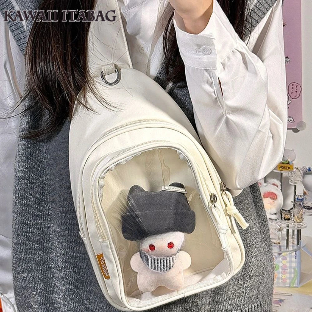 Kawaii Japanese Itabag Girls Soft Nylon Backpack Crossbody Bags 10CM Doll Ita Bag Women With Display Plate Cross Body Sling Bag Kawaii Japanese Itabag Girls Soft Nylon Backpack Crossbody Bags 10CM Doll Ita Bag Women With Display Plate Cross Body Sling Bag