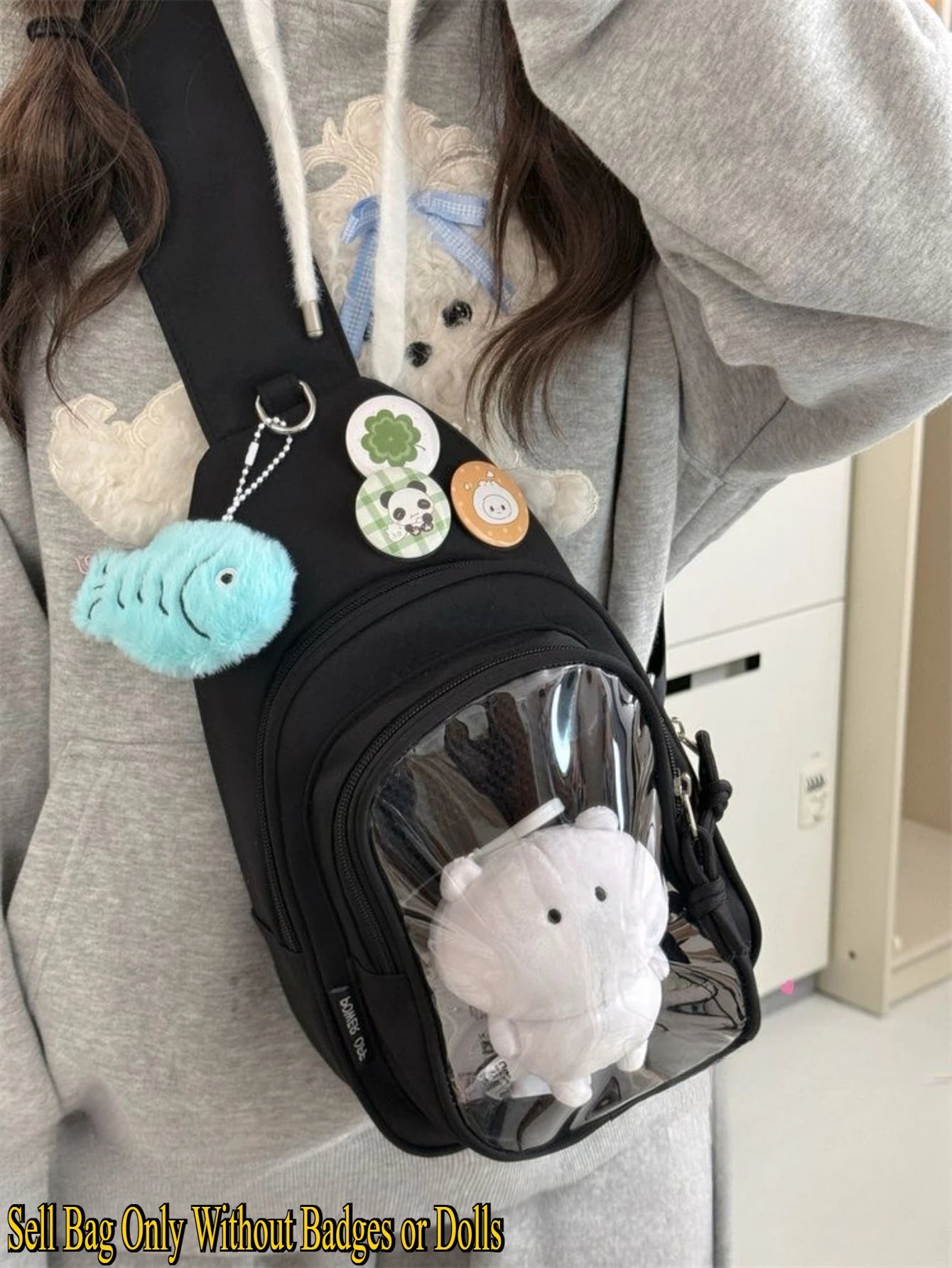 Kawaii Japanese Itabag Girls Soft Nylon Backpack Crossbody Bags 10CM Doll Ita Bag Women With Display Plate Cross Body Sling Bag Kawaii Japanese Itabag Girls Soft Nylon Backpack Crossbody Bags 10CM Doll Ita Bag Women With Display Plate Cross Body Sling Bag