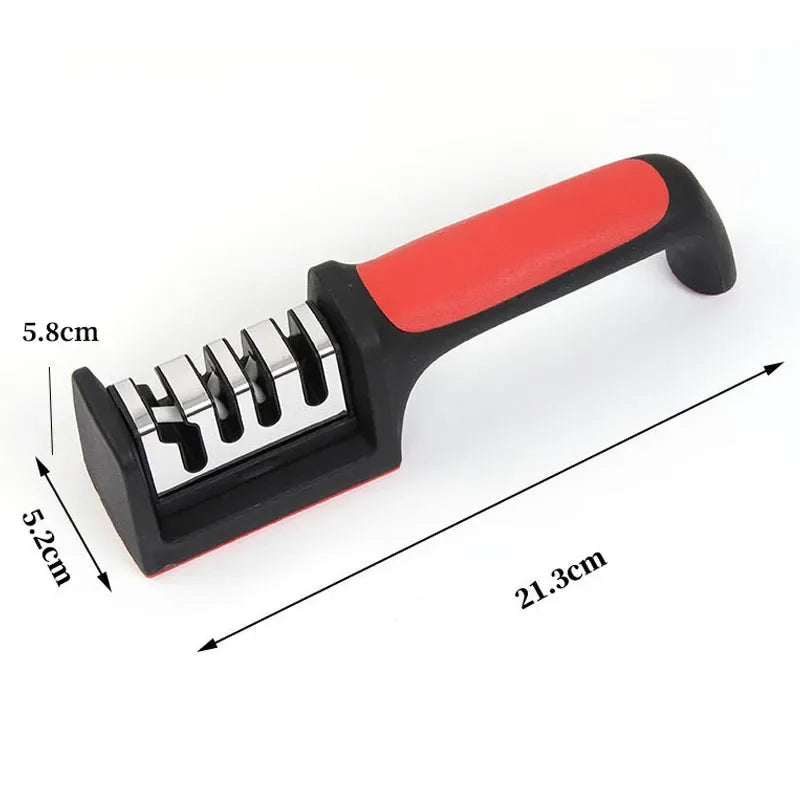 Kitchen 4-Segment Knife Sharpener Household Multi-Functional Hand-Held 4-Purpose Black Sharpening Stone Quick Knife Sharpener Kitchen 4-Segment Knife Sharpener Household Multi-Functional Hand-Held 4-Purpose Black Sharpening Stone Quick Knife Sharpener