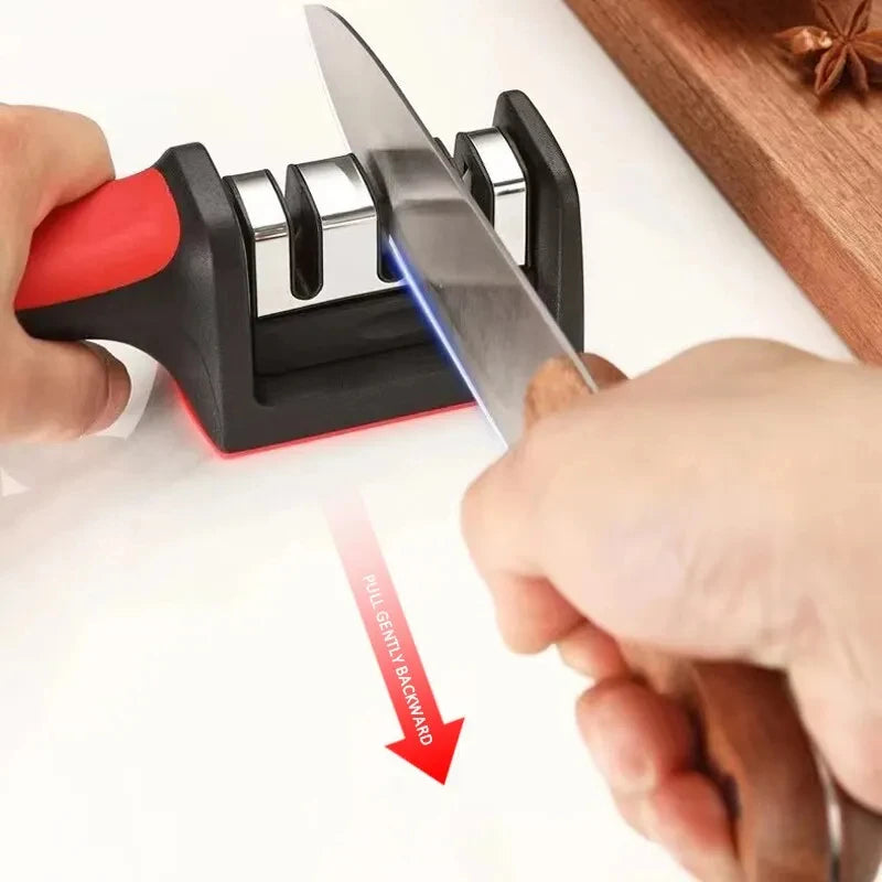 Kitchen 3/4-Segment Knife Sharpener Household Multi-Functional Hand-Held 3/4-Purpose Black Sharpening Stone Kitchen 3/4-Segment Knife Sharpener Household Multi-Functional Hand-Held 3/4-Purpose Black Sharpening Stone