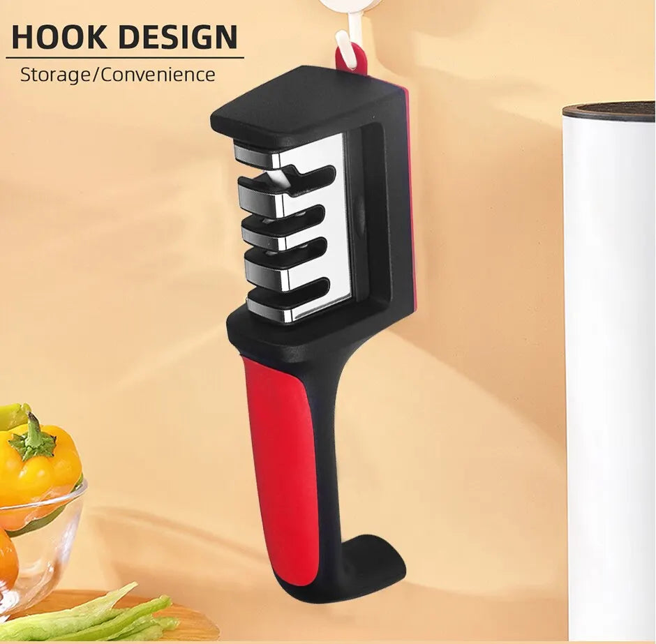 Kitchen 3/4-Segment Knife Sharpener Household Multi-Functional Hand-Held 3/4-Purpose Black Sharpening Stone Kitchen 3/4-Segment Knife Sharpener Household Multi-Functional Hand-Held 3/4-Purpose Black Sharpening Stone