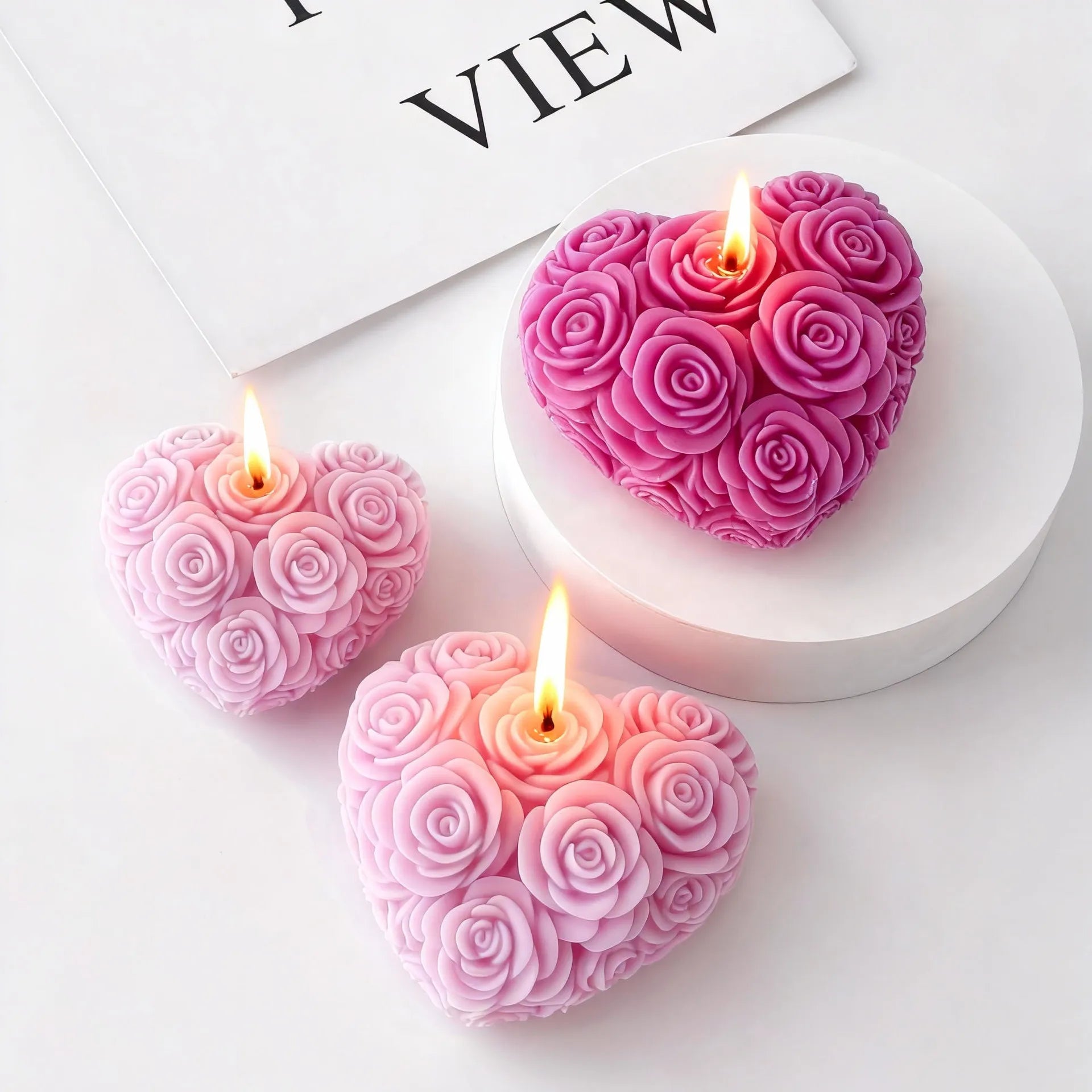 DIY Love Rose Flowers Valentine's Day Candle Mold Aroma Gypsum Resin Silicone Mould Handmade Soap Candle Making Supplies DIY Love Rose Flowers Valentine's Day Candle Mold Aroma Gypsum Resin Silicone Mould Handmade Soap Candle Making Supplies