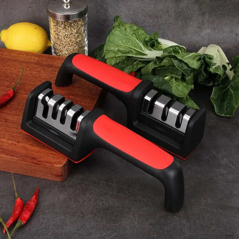 Kitchen 3/4-Segment Knife Sharpener Household Multi-Functional Hand-Held 3/4-Purpose Black Sharpening Stone Kitchen 3/4-Segment Knife Sharpener Household Multi-Functional Hand-Held 3/4-Purpose Black Sharpening Stone