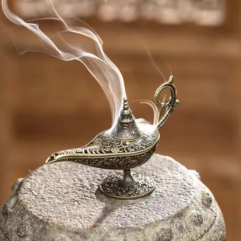 Hot Sale Antique Style Lamp Metal Incense Burner Scented & Unscented Candle Holder Home Decor Gift Arabic Incense Burner Hot Sale Antique Style Lamp Metal Incense Burner Scented & Unscented Candle Holder Home Decor Gift Arabic Incense Burner