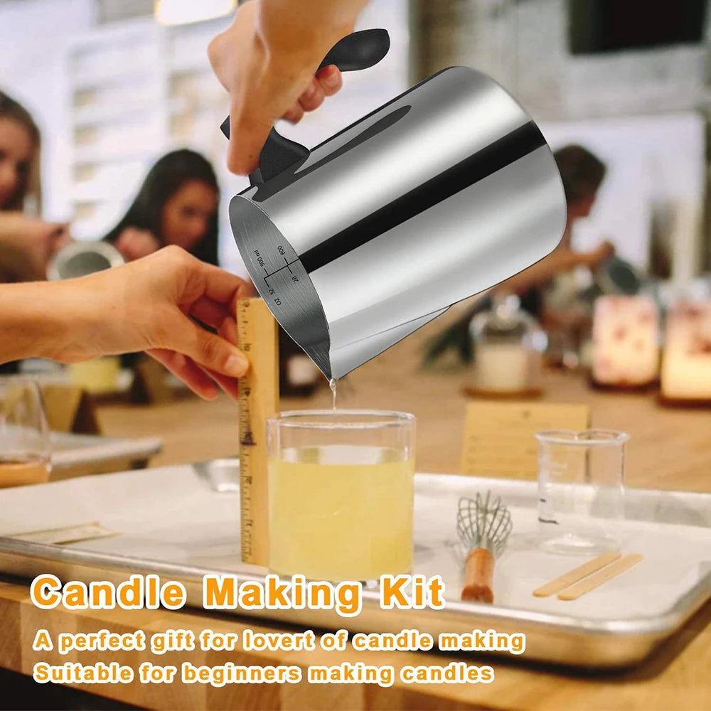 1 Set Candle Making Kit Pouring Pot Candle Making Supplies Tools Kit Diy Handmade Wax Candles with Wax Melting Hot Plate 1 Set Candle Making Kit Pouring Pot Candle Making Supplies Tools Kit Diy Handmade Wax Candles with Wax Melting Hot Plate