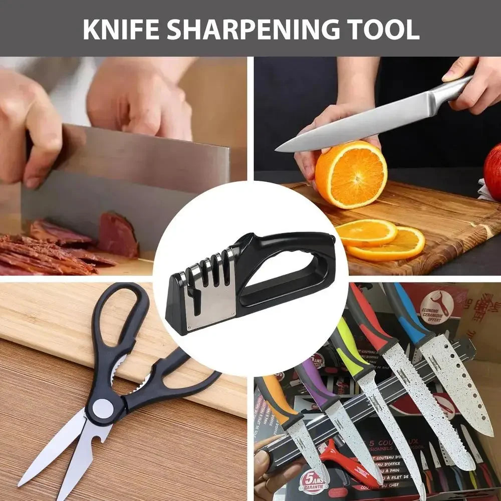 Kitchen 4 Segment Knife Sharpener Multifunctional Portable Non-slip Base Knife Sharpener Household Kitchen Gadgets Accessories Kitchen 4 Segment Knife Sharpener Multifunctional Portable Non-slip Base Knife Sharpener Household Kitchen Gadgets Accessories