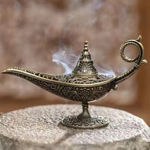 Hot Sale Antique Style Lamp Metal Incense Burner Scented & Unscented Candle Holder Home Decor Gift Arabic Incense Burner