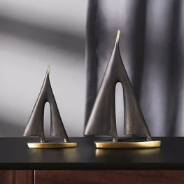 Smooth Sailing Sailboat Home Decor Ornament Living Room Decoration Bedroom Desktop Decoration Resin Craft Gift