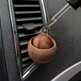 Car & Home Essential Oil Diffuser - Made of Wood Mini Cute Natural Fragrance Diffuser Suitable for Bedroom Living Room Bathroom